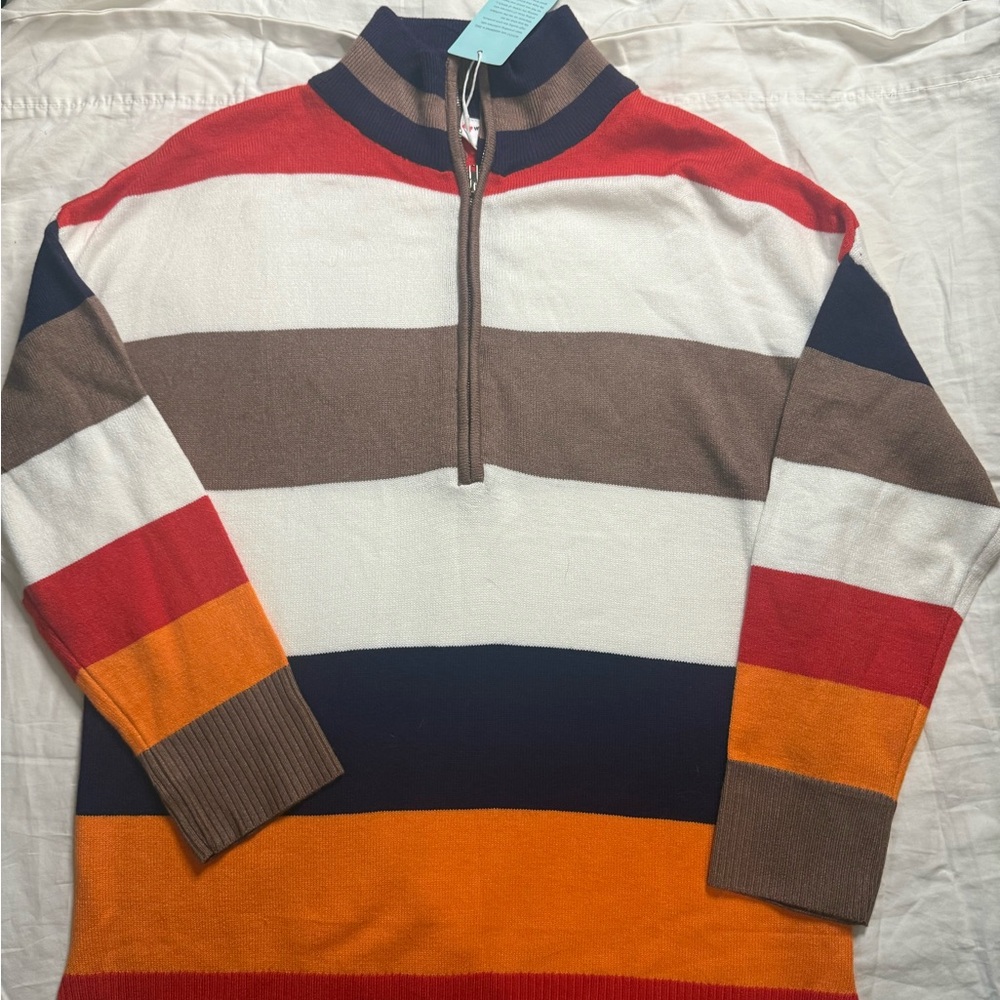 Striped Multicolor Men Sweater size S perfect for career office business casua